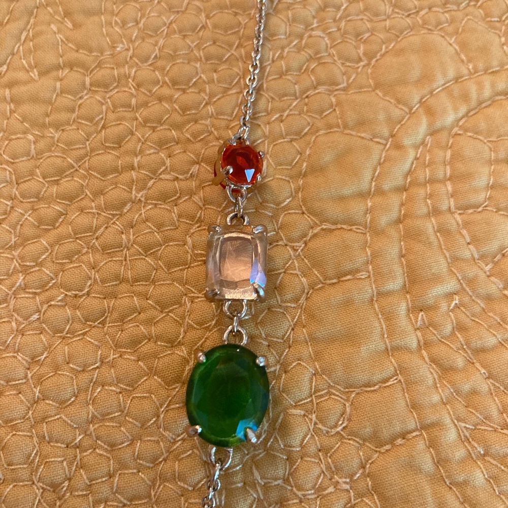 Kate Spade 32 inch Gold plated Multicolor Gemstone Necklace - Picture 6 of 6